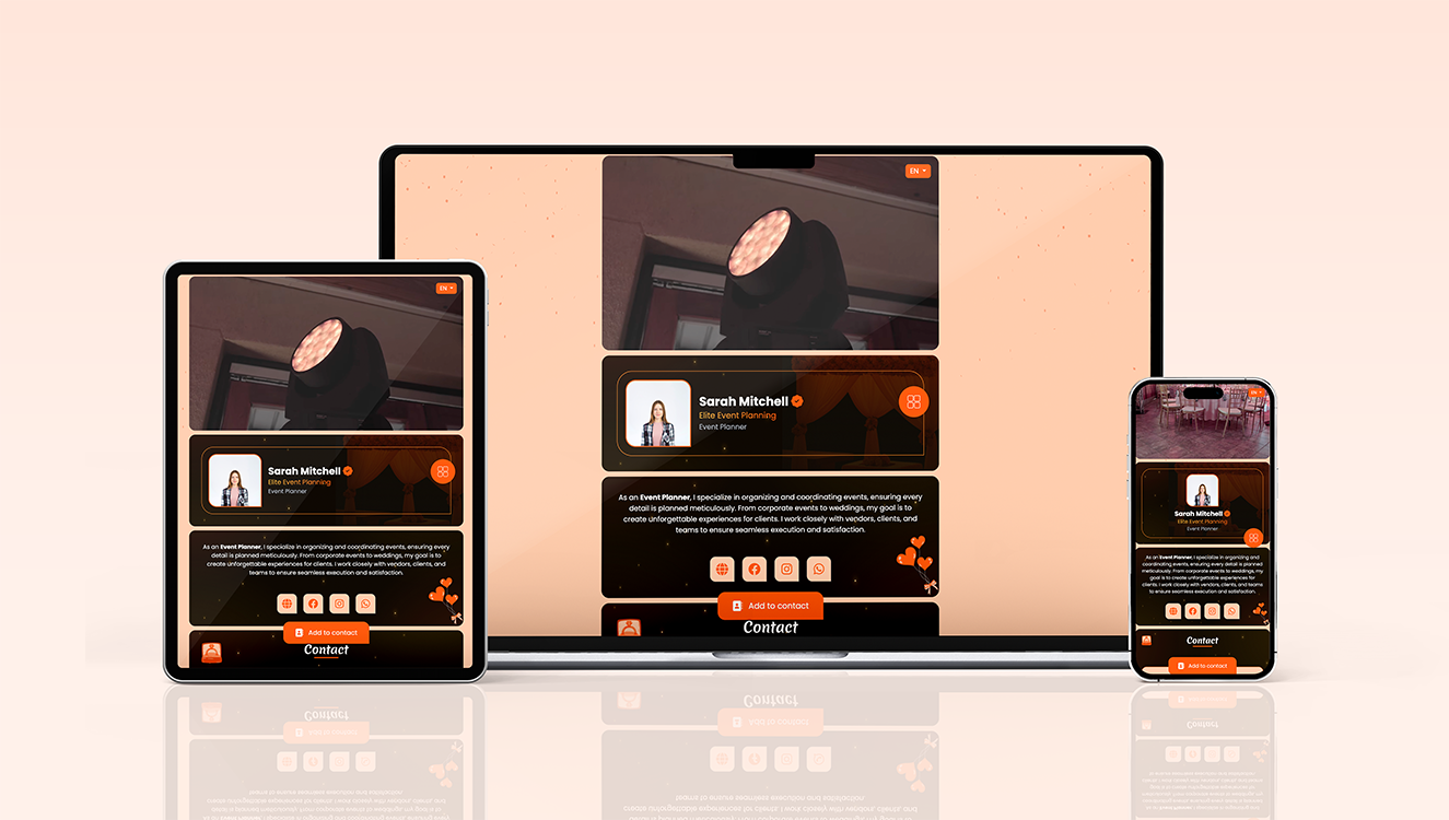 Event Planner mockup