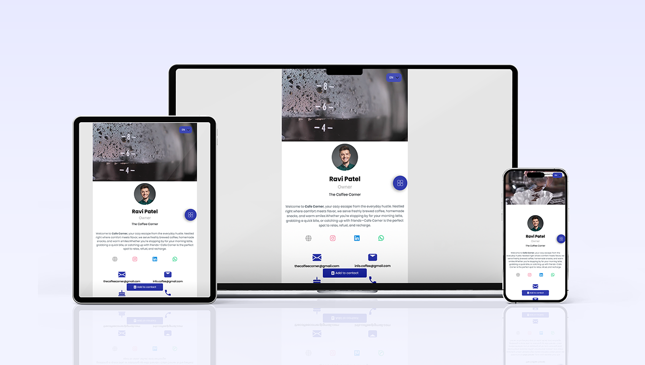 Simple Contact mockup